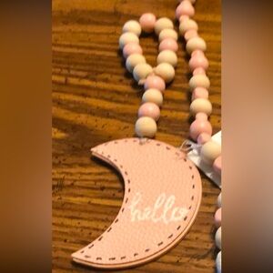 🌙 CRESCENT MOON BEADED WOOD SIGN 🌙